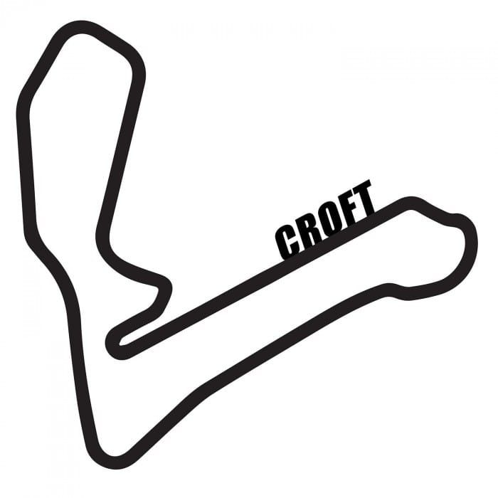 Croft Race Track Steel Wall Art on white