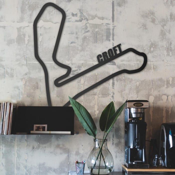 Croft Race Track Steel Wall Art in office setting
