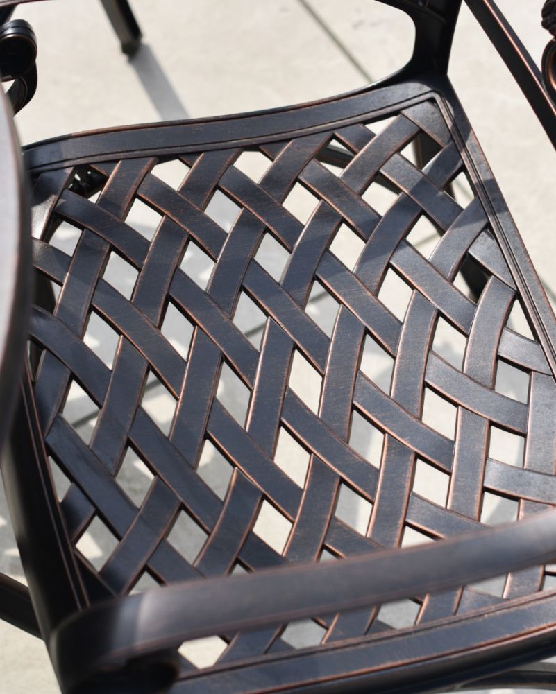 Crosshatch Pattern On Garden Chair Seat