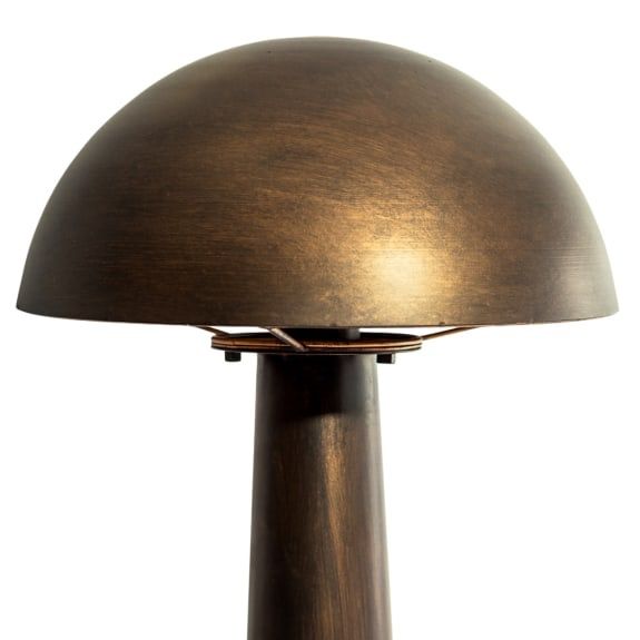 Close Up Of The 'Cupola' Antique Bronze Mushroom Floor Lamp