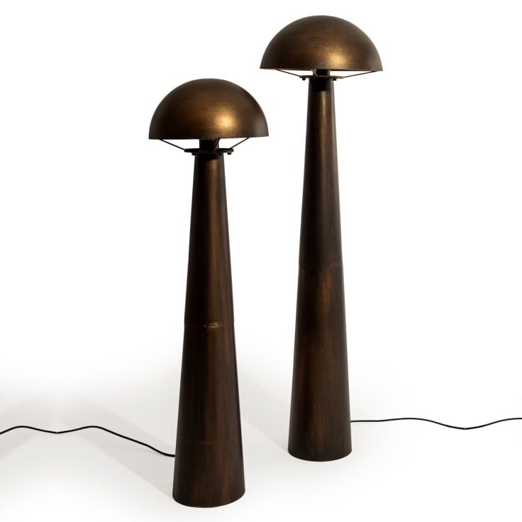 'Cupola' Antique Bronze Mushroom Floor Lamp Sizes