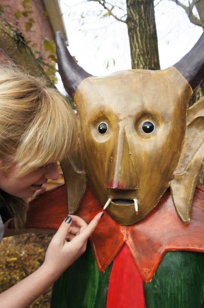 “Trick or Treat” Hand Painted Sculpture 