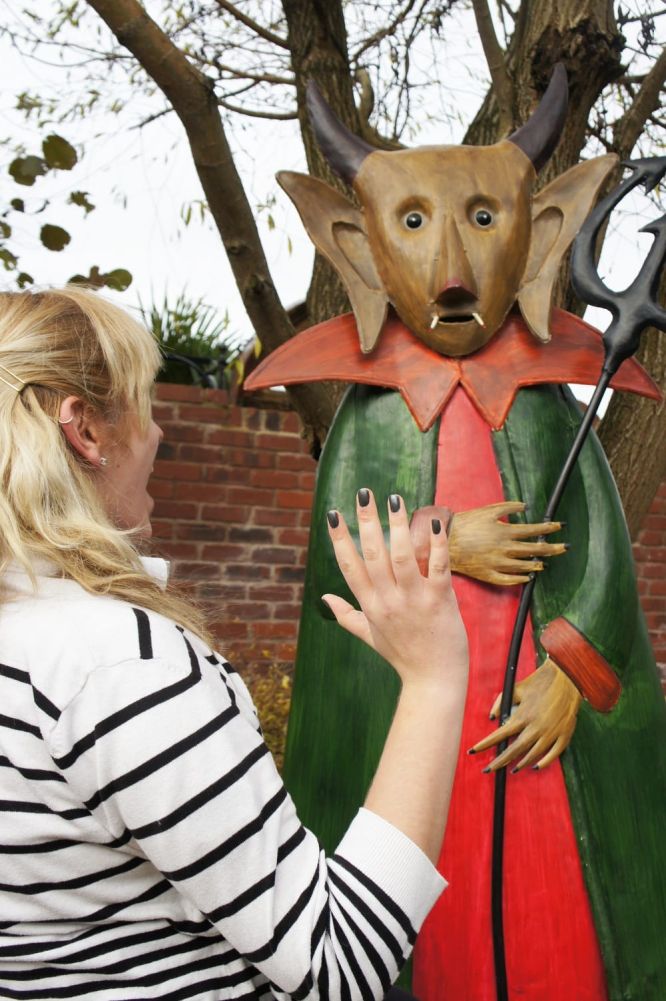 “Trick or Treat” Hand Painted Sculpture 