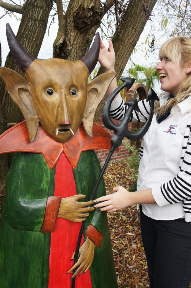 “Trick or Treat” Hand Painted Sculpture 