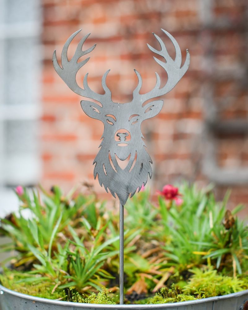 Deer Decorative Plant Pot Spike - Pack Of Two