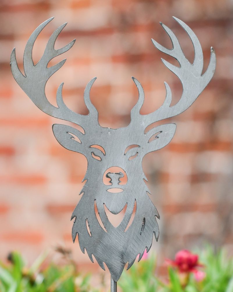 Deer Decorative Plant Pot Spike - Pack Of Two Close Up
