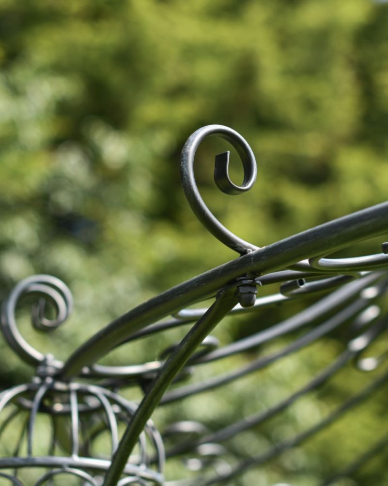 Deluxe Ornate Black Floral Garden Gazebo Style