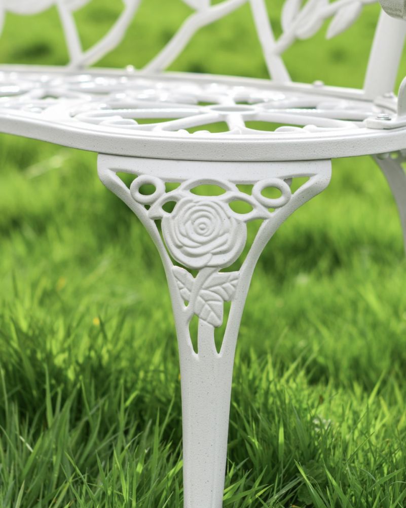 Deluxe Two Seater Rose Garden Bench With Rose Legs