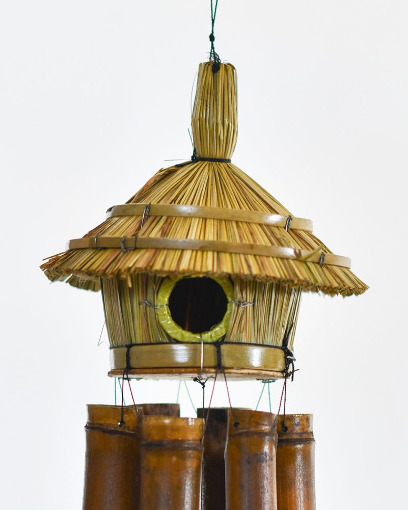 Deluxe 'Zenith' Wind Chime & Bird House Close