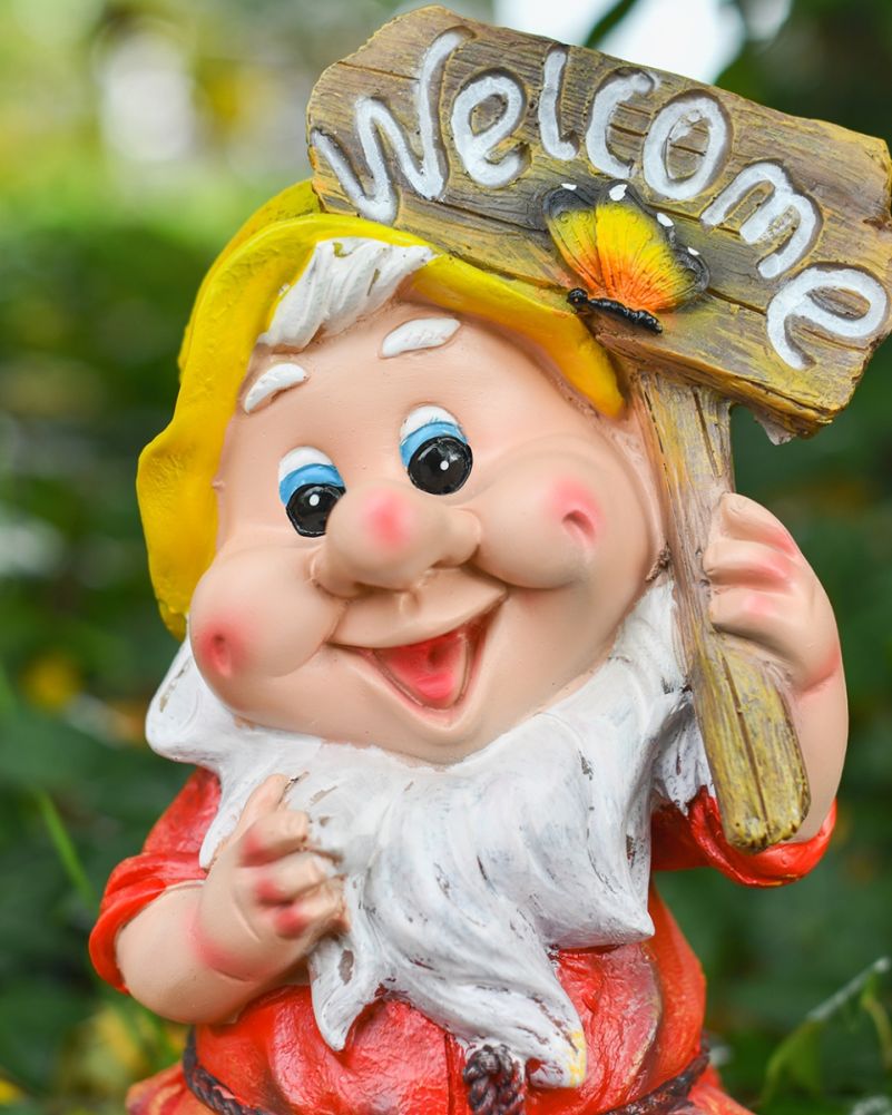 'Derry' The Fibreglass Welcoming Garden Gnome Face
