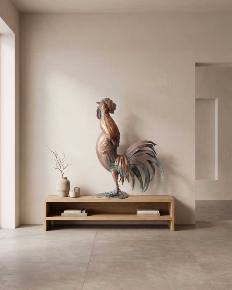 digital-illustration-iron-cockerel-sculpture