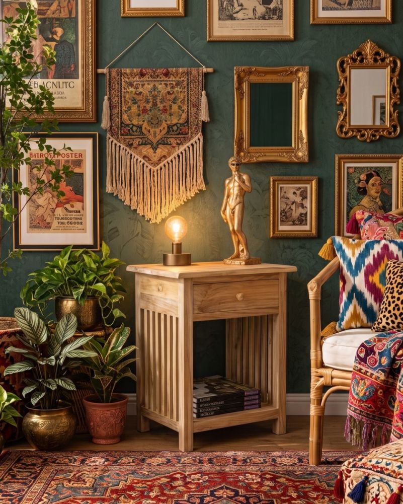 digital illustration wooden cabinet