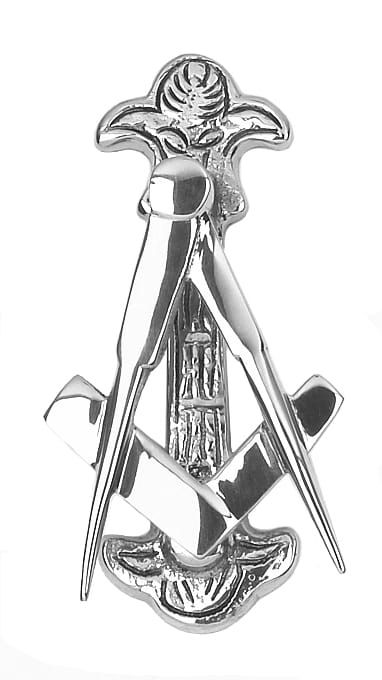 Masonic Square and Compass Door Knocker In Bright Chrome