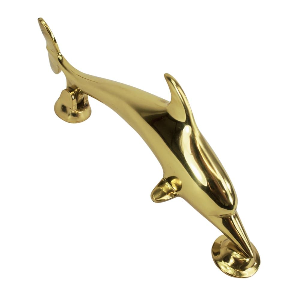 Polished Brass Flipper the Dolphin Door Knocker