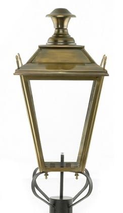 Brass Dorchester Lamp Post & Lantern Set In 2.3 Metres_Hero