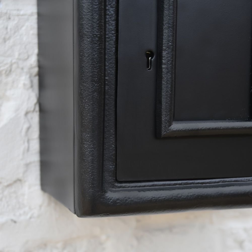Close up of Black Finish on Post Box 