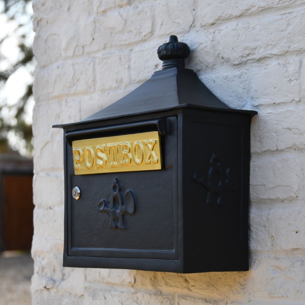 Black 'Suffolk' Post & Parcel Box
