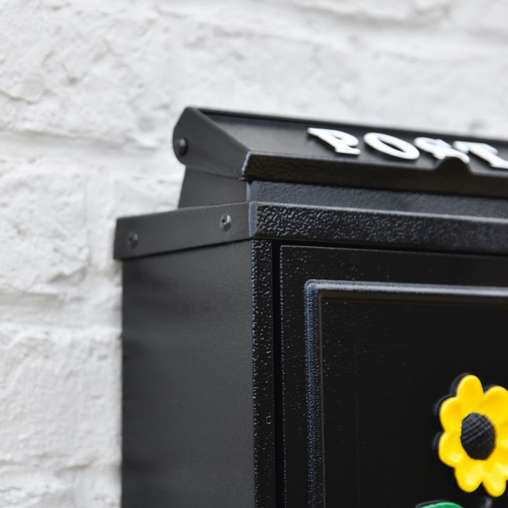 Close up of Black Post Box Frame
