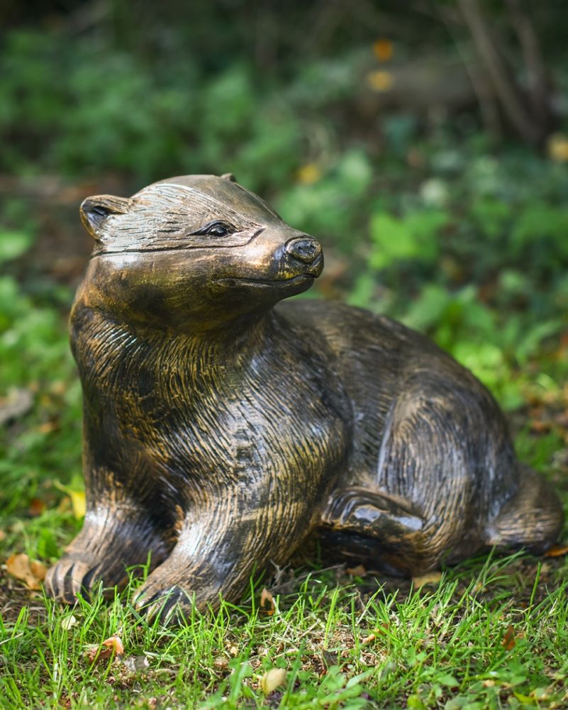 'Dusty' The Badger Resin Garden Sculpture 