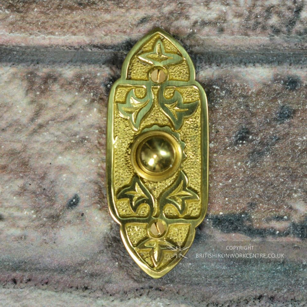 Edensor Park Polished Brass Ornate Bell Push