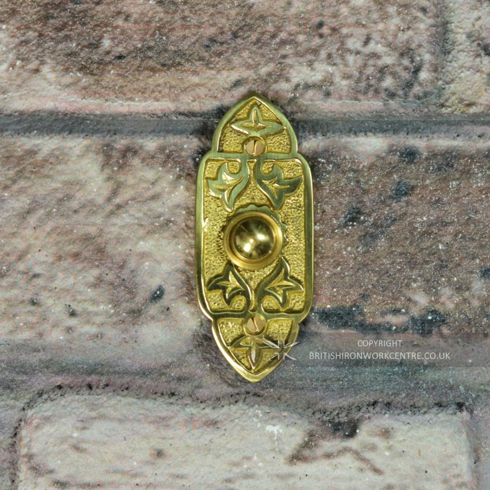 Edensor Park Polished Brass Period Bell Push