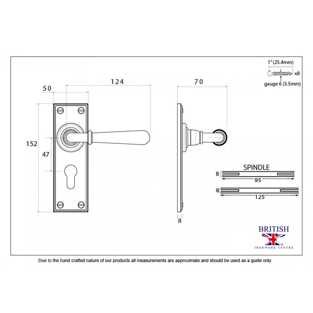 Euro Keyhole Aged Brass Lever Handles