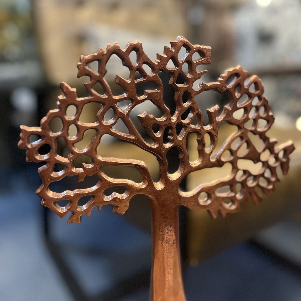 Close Up Of The Dark Brown Tree Of Life 'Baobab' Sculpture