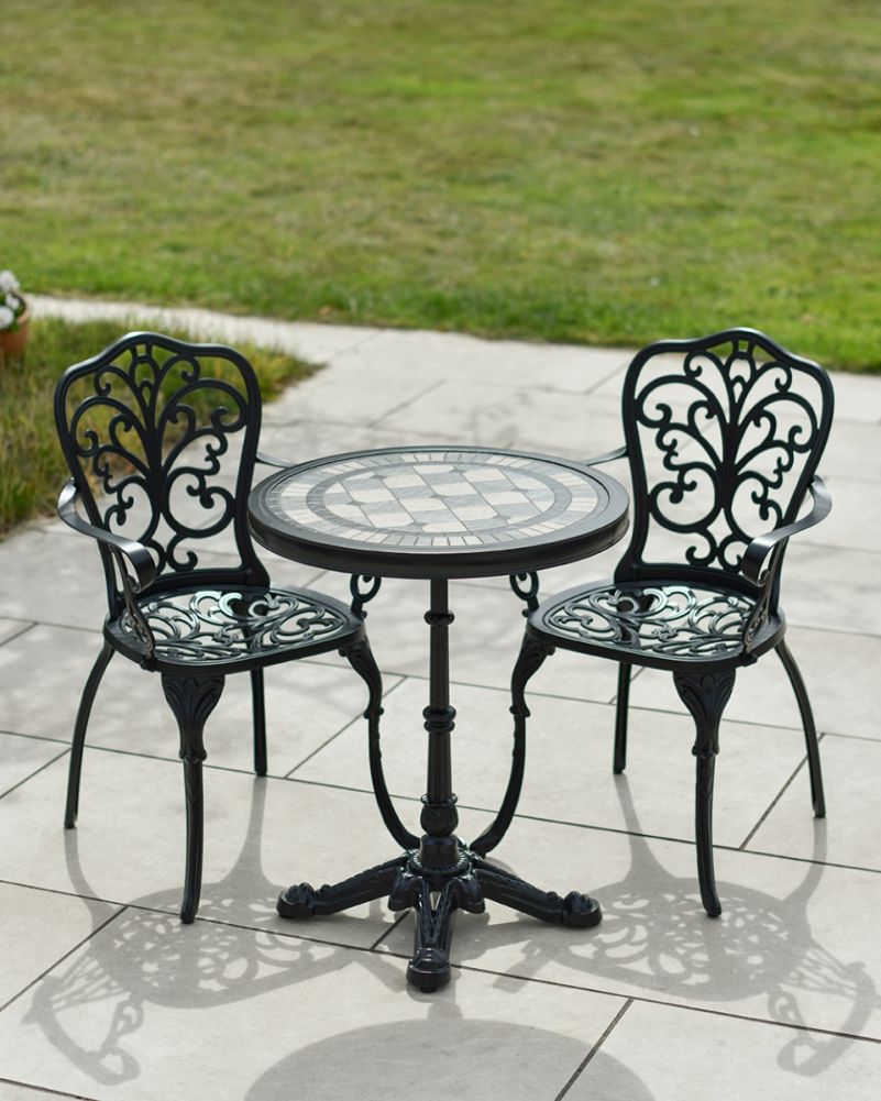 'Fairhaven' Ornate Mosaic Two Seat Bistro Set 