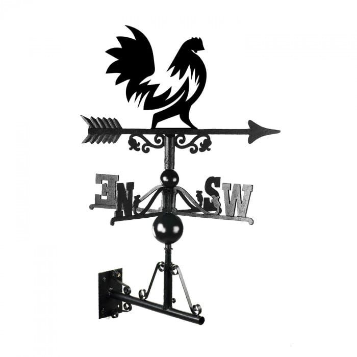 Cast Iron & Steel Farmyard Rooster Weathervane