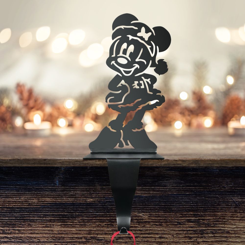 Festive Female Cartoon Mouse Stocking Holder