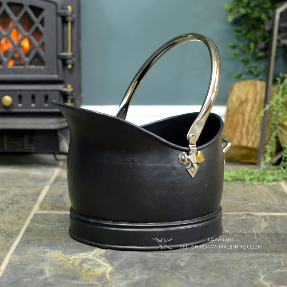 Black And Chrome Coal Bucket