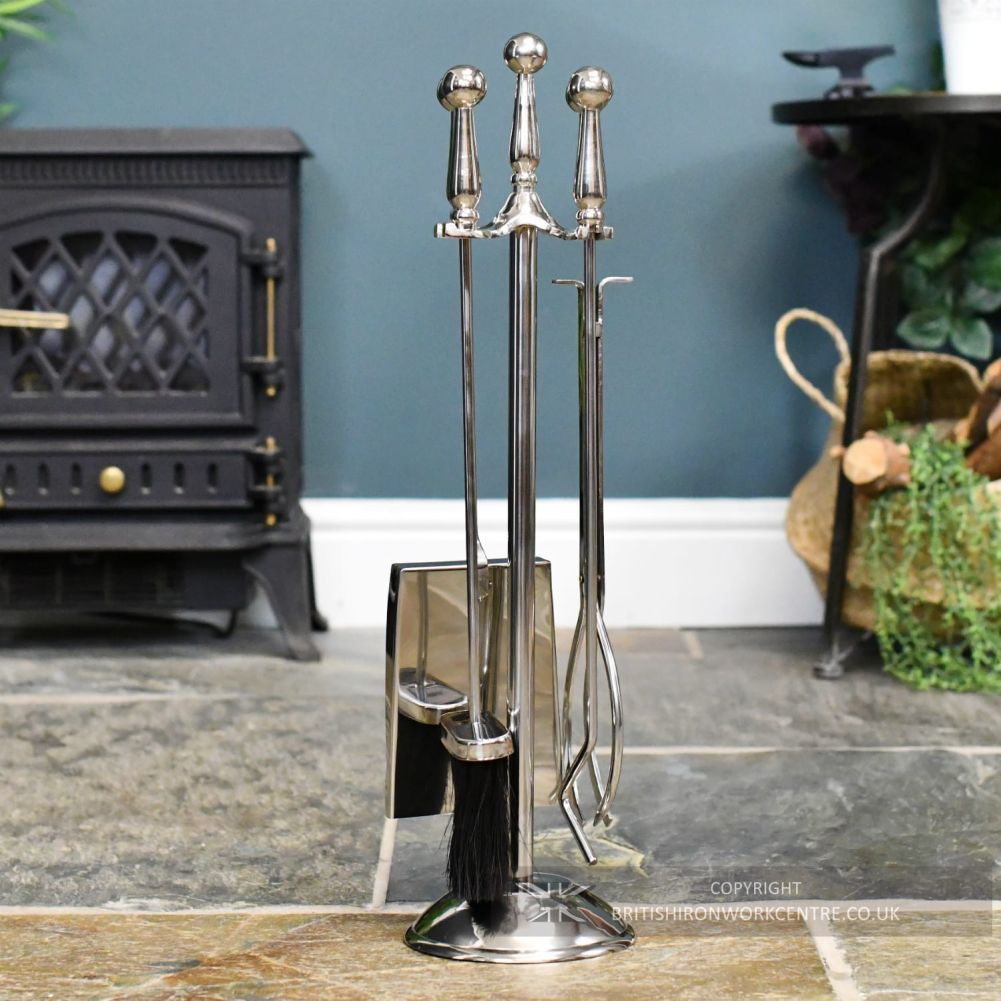 Classic Polished Steel Companion Set 64cm