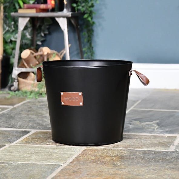 Black Wood Basket