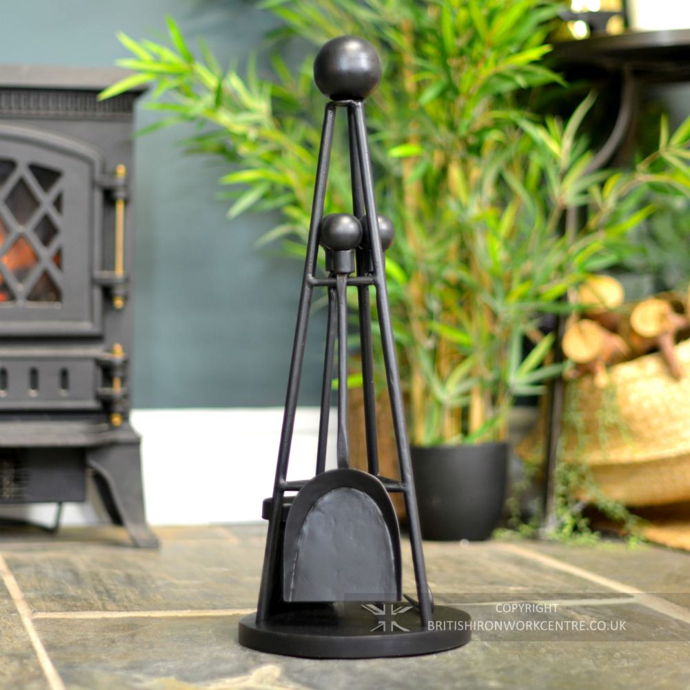 Black Teepee Fireside Companion Set