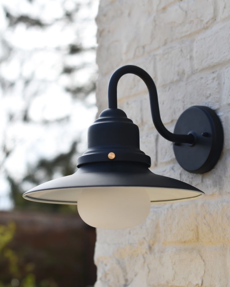 Fishermans Black Contemporary Outdoor Wall Light