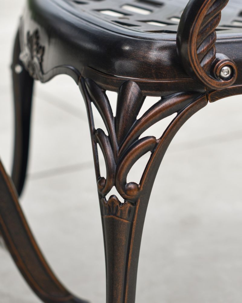 Fleur De Lys Pattern On Garden Chair Legs