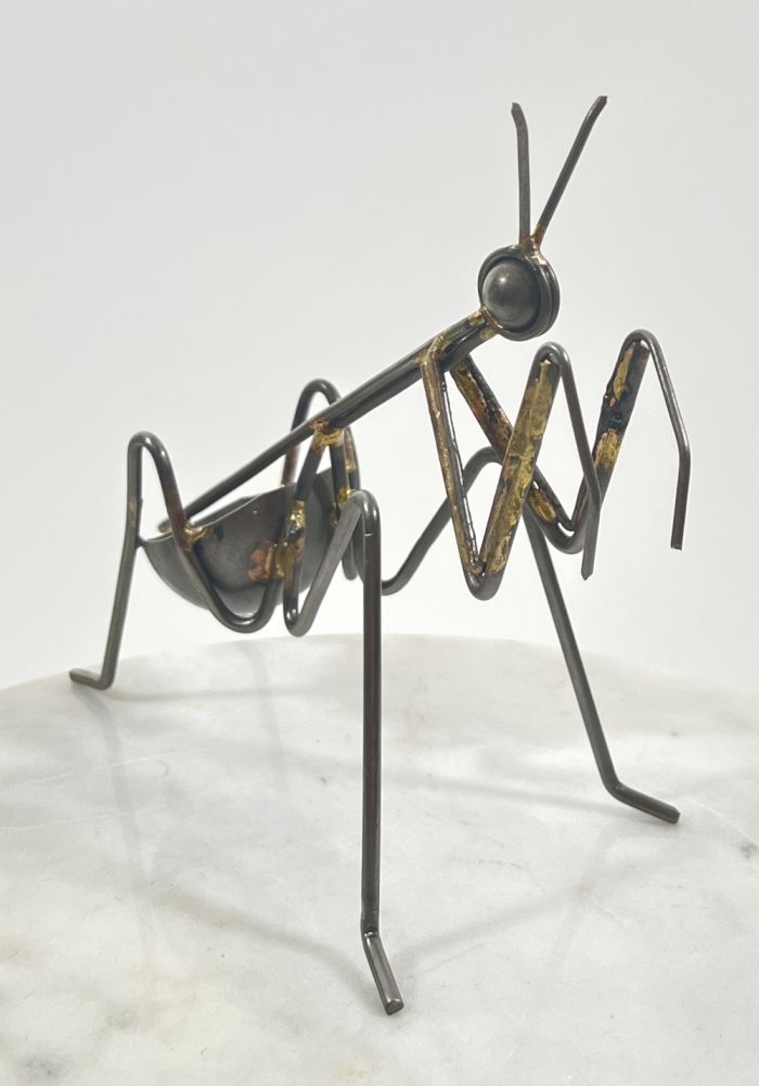Flick' The Praying Mantis Scrap Metal Art Sculpture