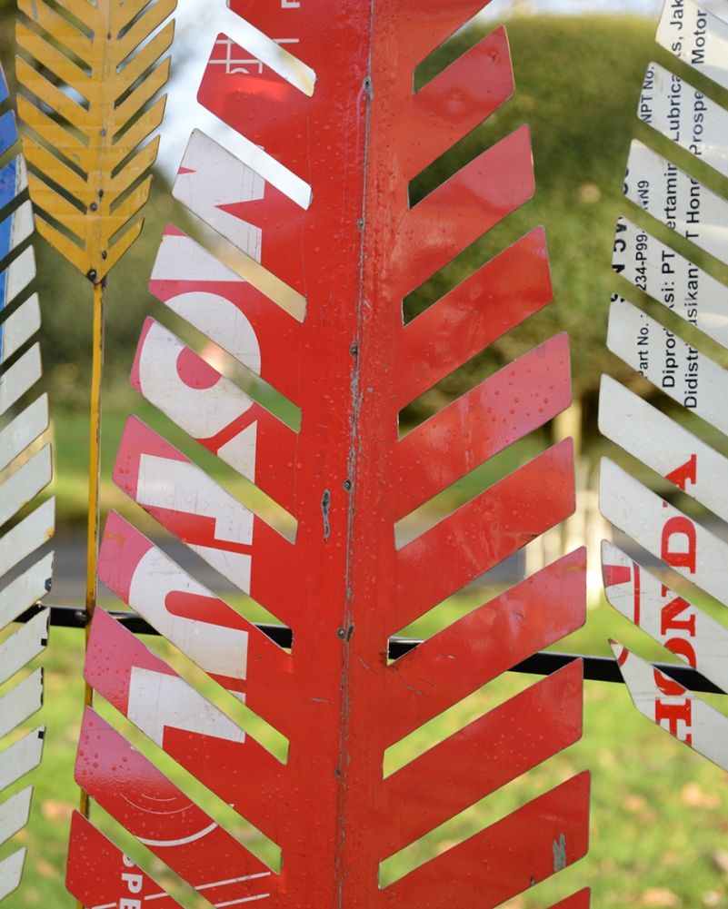 'Flora Harvest' Recycled Oil Drum Wall Art Details