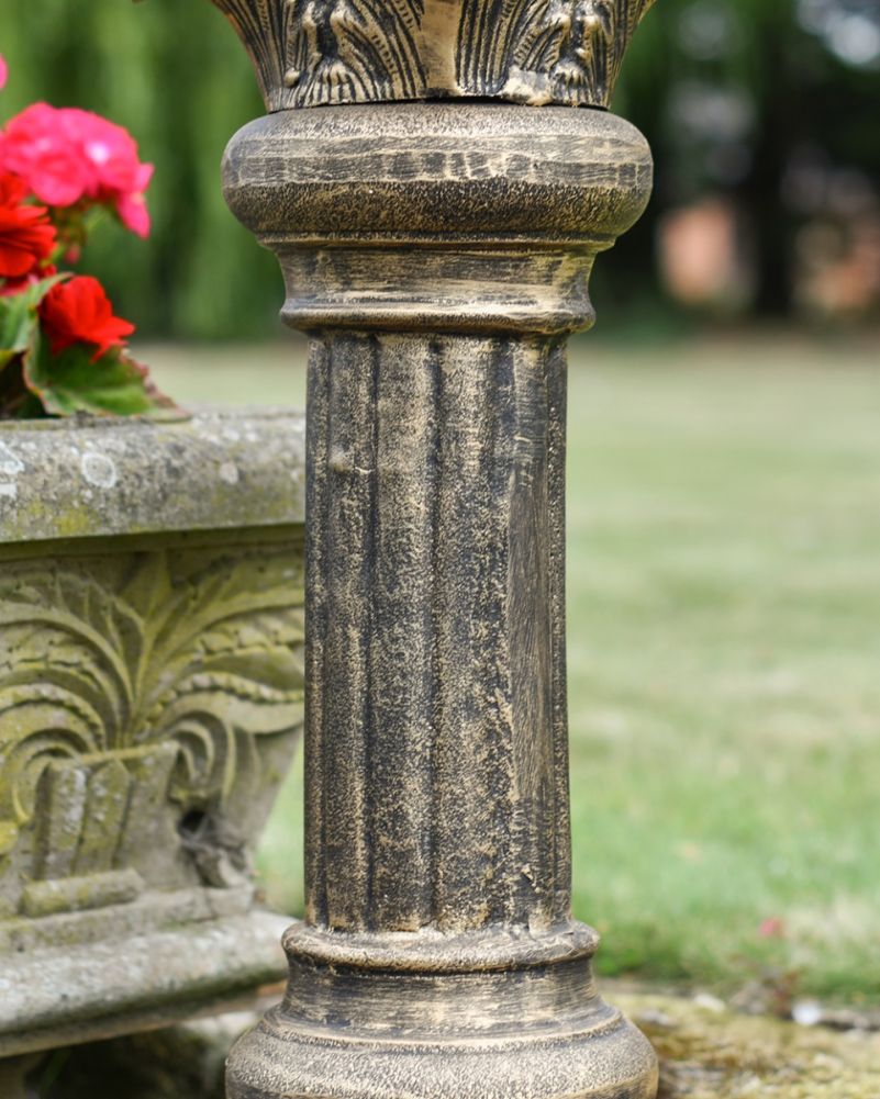 'Flos' Bronze Cast Aluminium Sundial Column Details