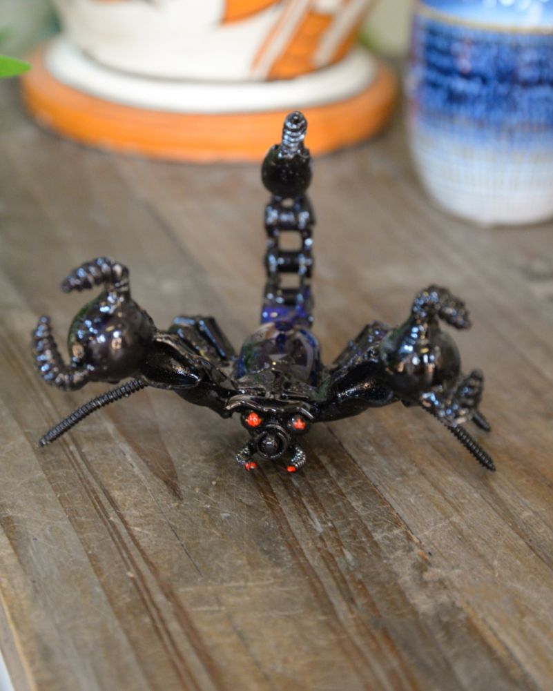 'Tsao' The Scorpion Scrap Metal Art Sculpture  Details