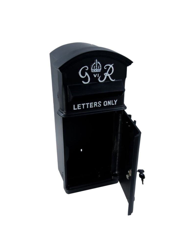 Front Opening door on the The King George Post Box Curved Top Slim
