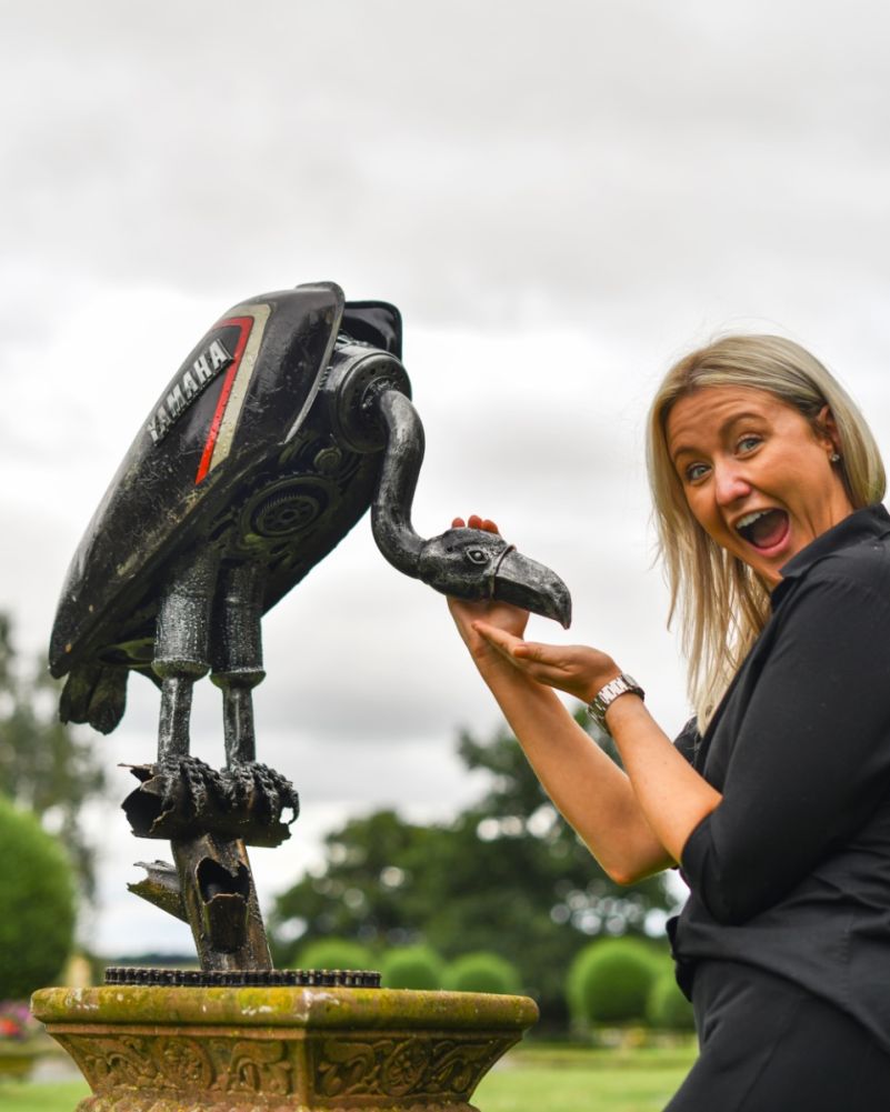 Fuel Tank Vulture Recycled Metal Sculpture To Scale
