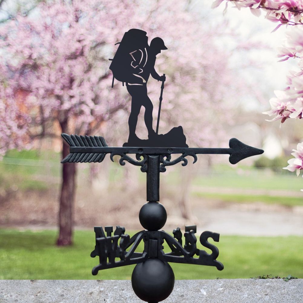 Backpacker hiking Weathervane