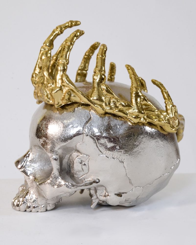 Side Of The Gilded Grasp Skull Interior Ornament