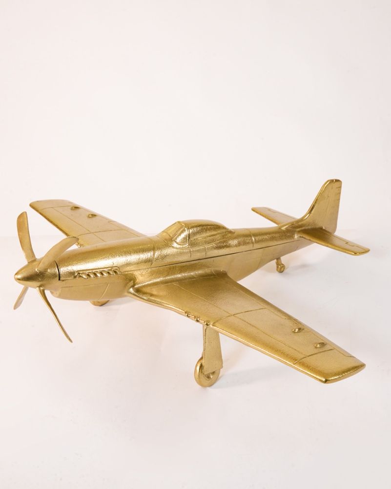 Golden 'Squadron Mustang' Aeroplane Interior Ornament