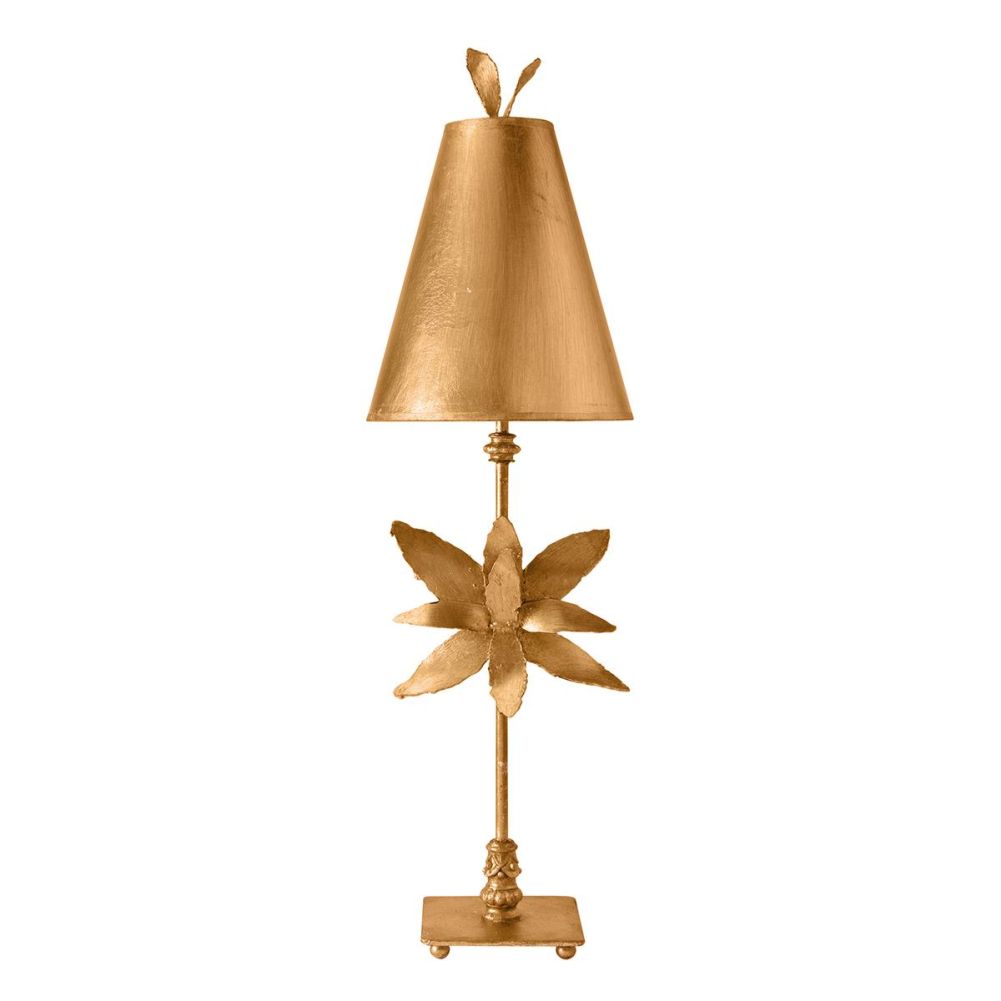 Gold Leaf 'Azalea' Table Lamp