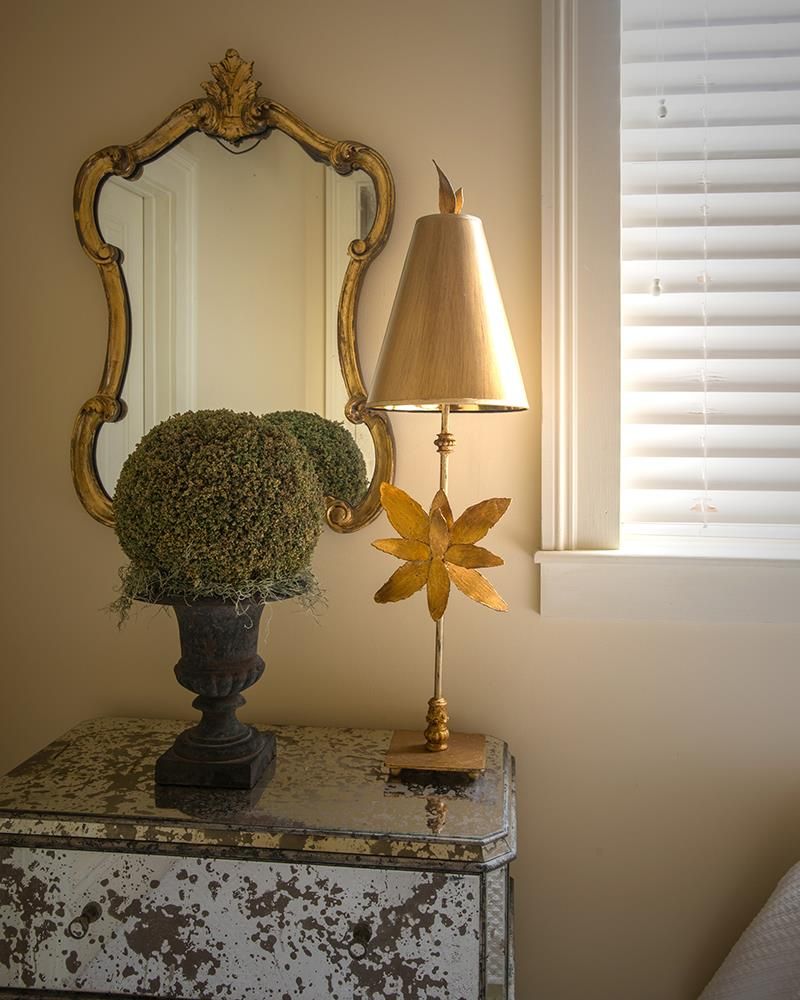 Gold Leaf 'Azalea' Table Lamp Setting