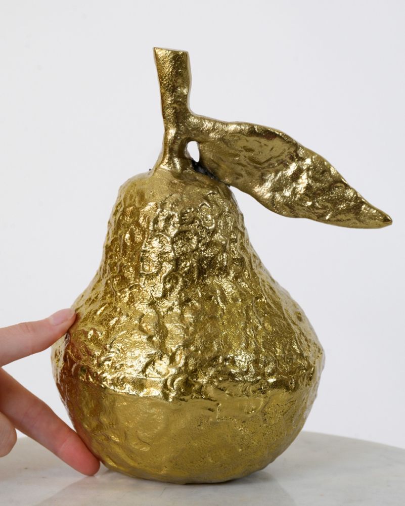 Scale Of The Gold Shadows Harvest Textured Pear Interior Ornament