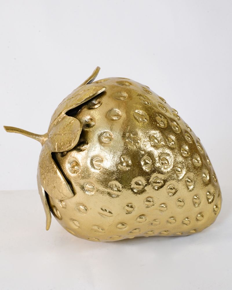 Sweet Harvest Strawberry Interior Ornament Gold