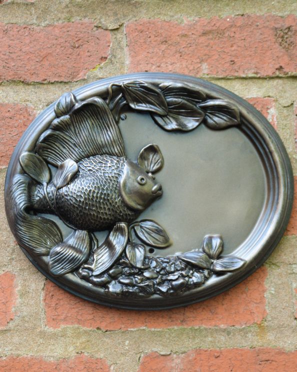 Goldfish Naural Bronze House Sign